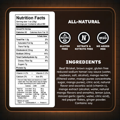 BULK Tropical Mango Brisket Beef Jerky