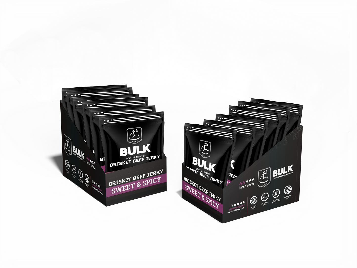 Bulk Sweet & Spicy Brisket Beef Jerky (12-pack)