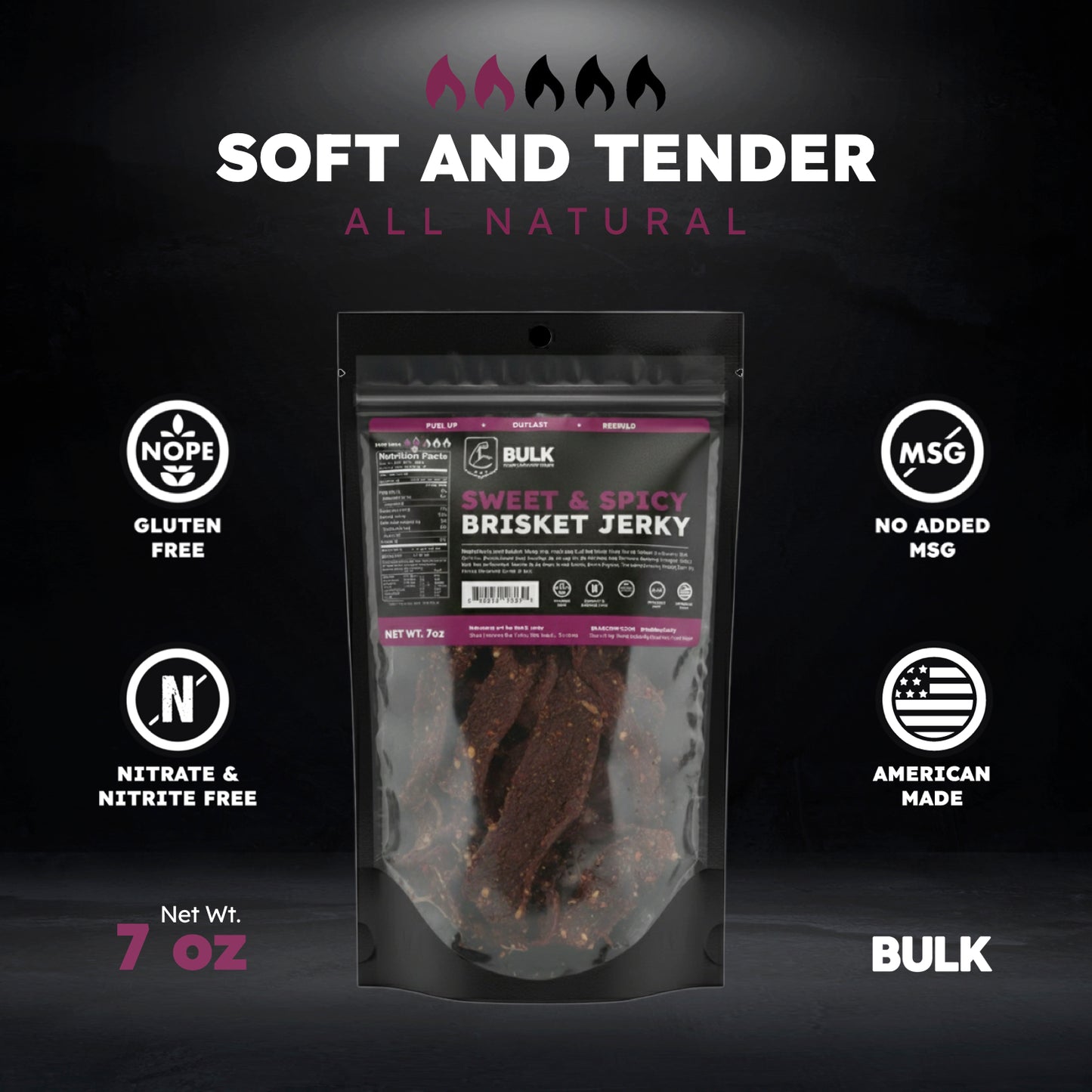 BULK Sweet & Spicy Brisket Beef Jerky